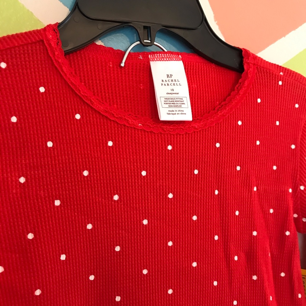 Rachel Parcell Red Dot Thermal Two-Piece Pajamas - Picture 3 of 5
